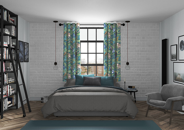 Rain Forest, Lagoon - Made to Measure Curtains - Image 5